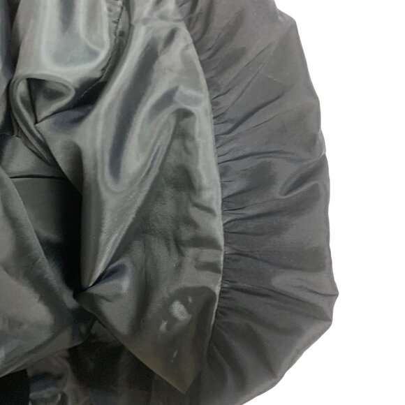 Betsy & Adam Taffeta Strapless Pleated 6 Mini Cocktail Dress Bubble Hem Black - Picture 8 of 11